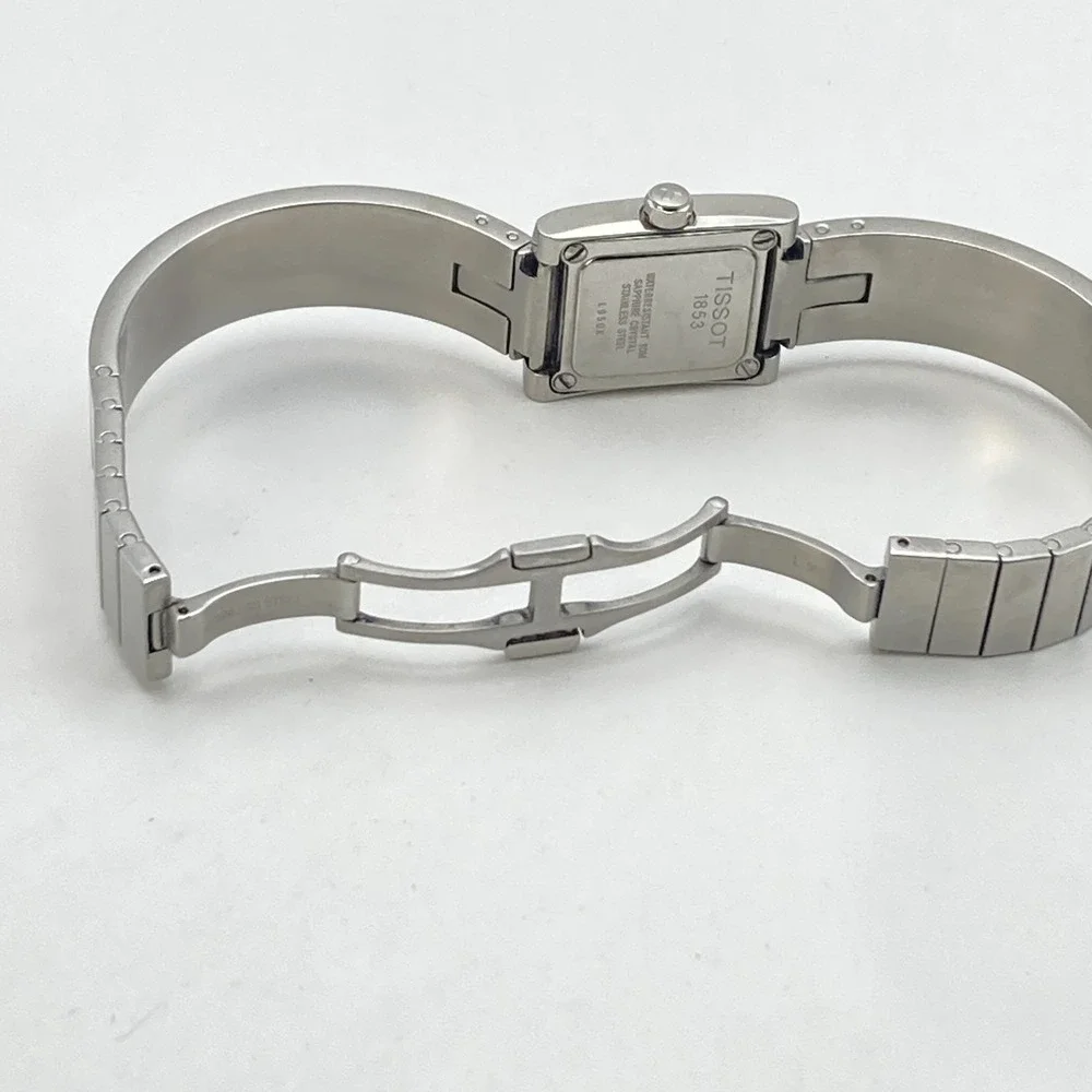 Tissot Women's Watch 20mm Silver Tone L950K MOP Swiss Made Tank New Battery 7